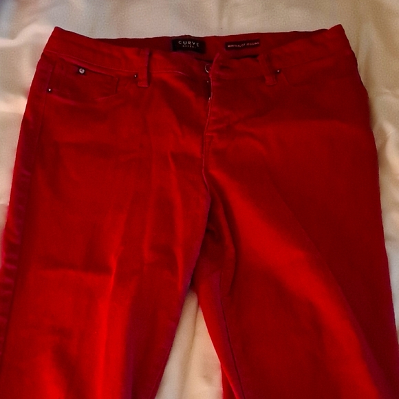 Denim - Maroon Streach Jeans